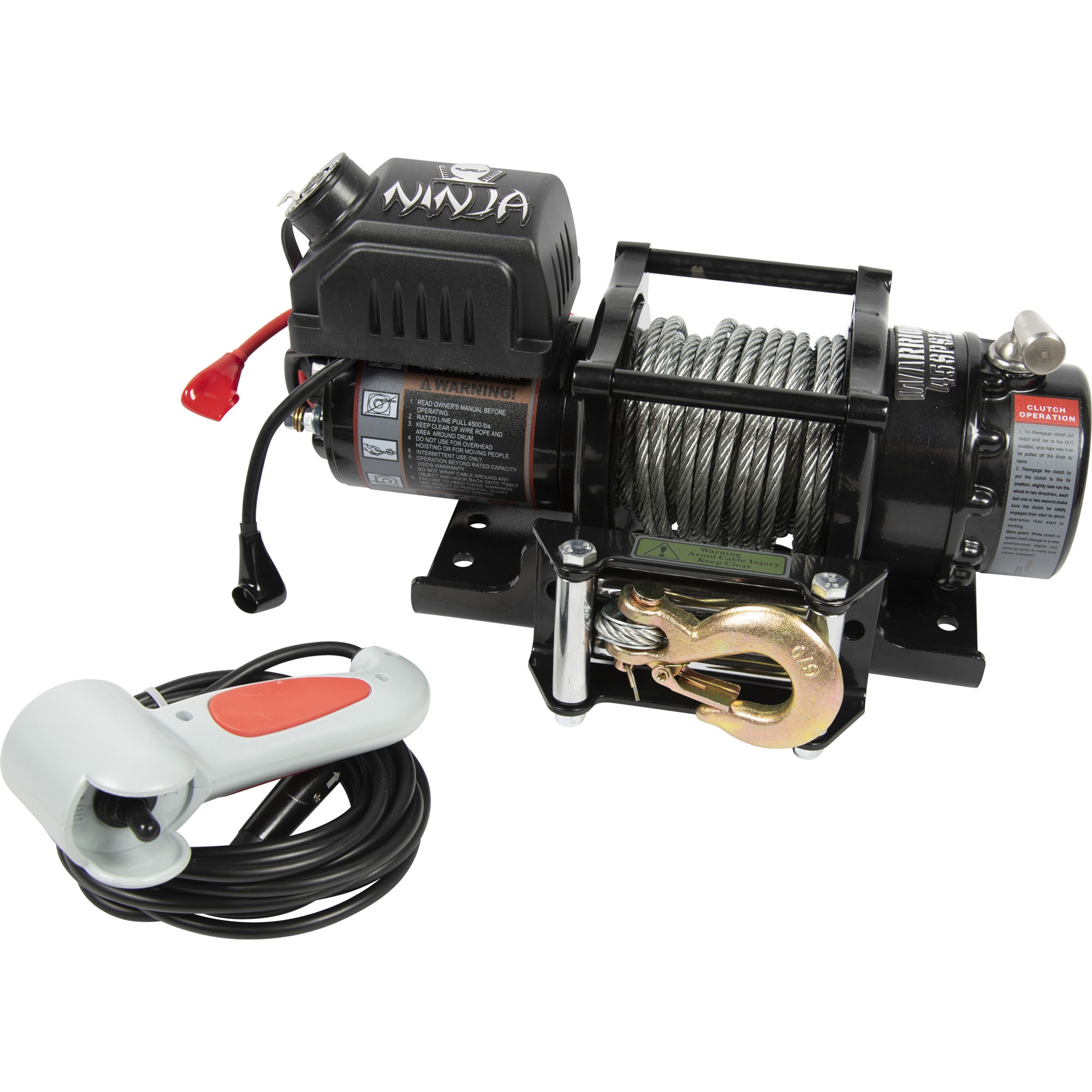 Elektrische Seilwinde, 12 V Zugkr. 2041 kg, Stahlseil