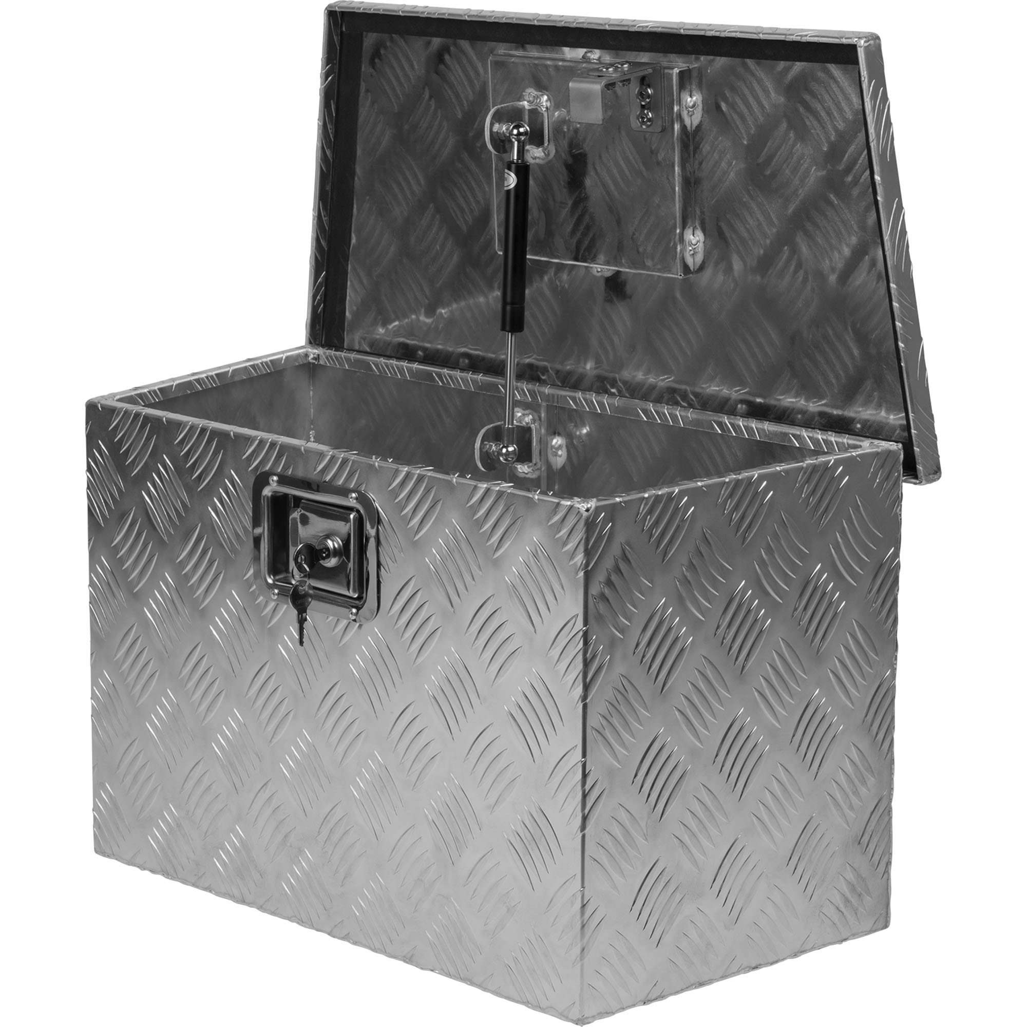 Staubox f. V-Deichsel, Alu, B600/500xT300xH350 mm