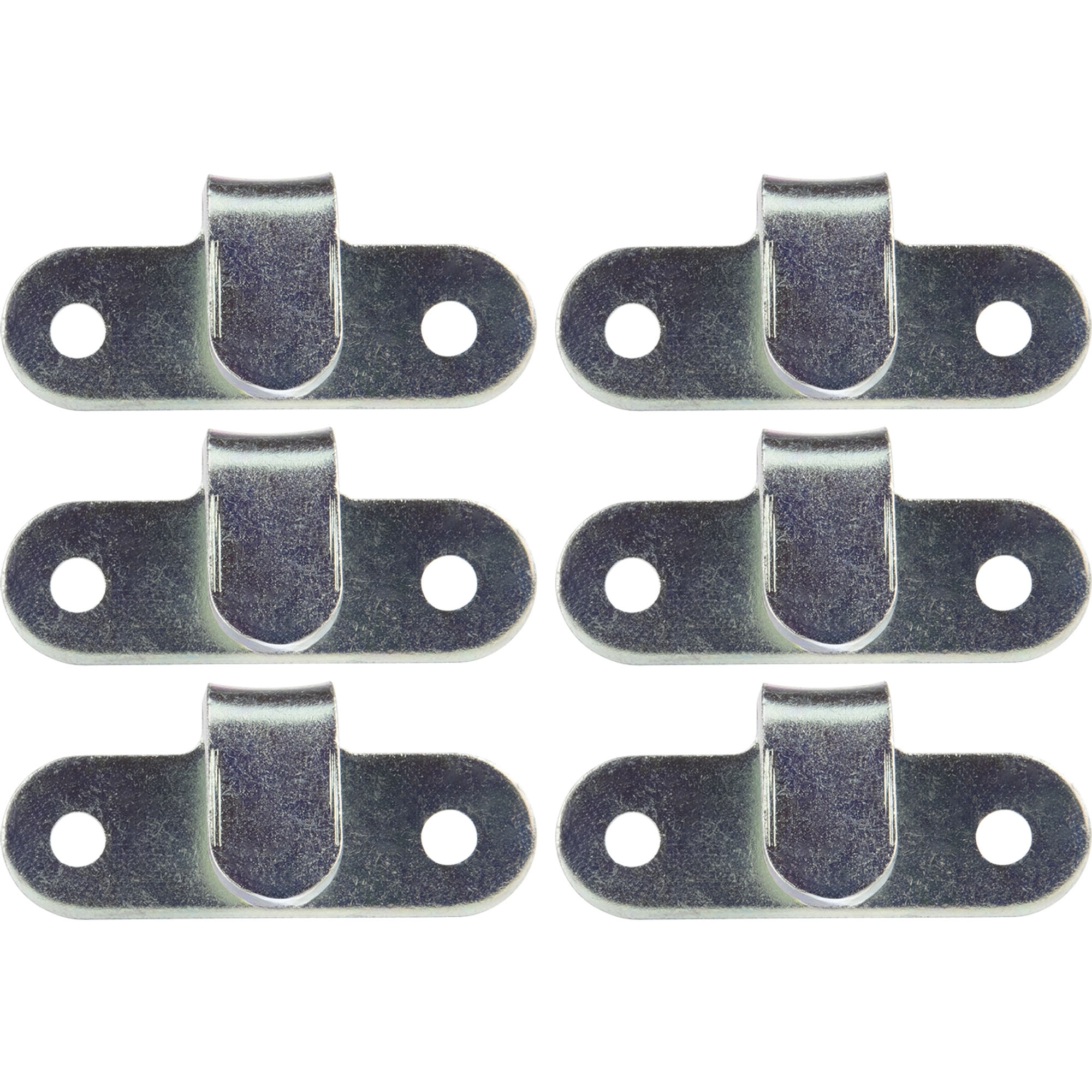 6 x Abspannhaken 2-Loch, Länge 65 mm, LA 45 mm