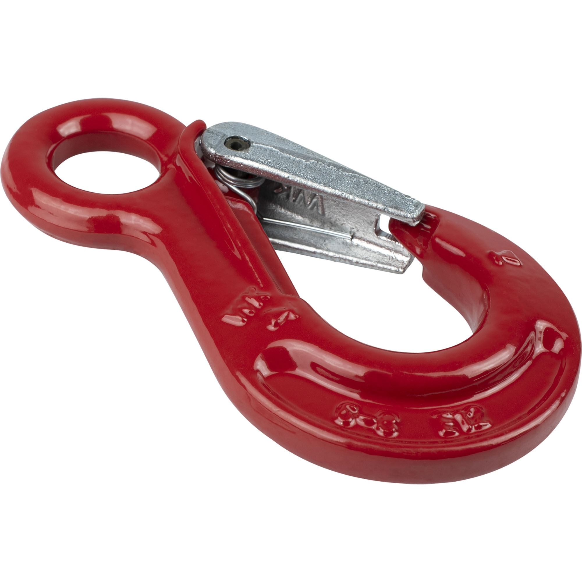 Abschlepphaken mit Sicherung, 1120 kg, Augen-Ø 20 mm, rot