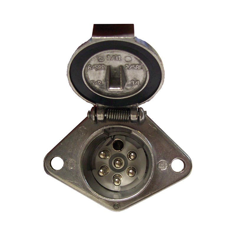 Steckdose 7-polig, 24V, Metall
