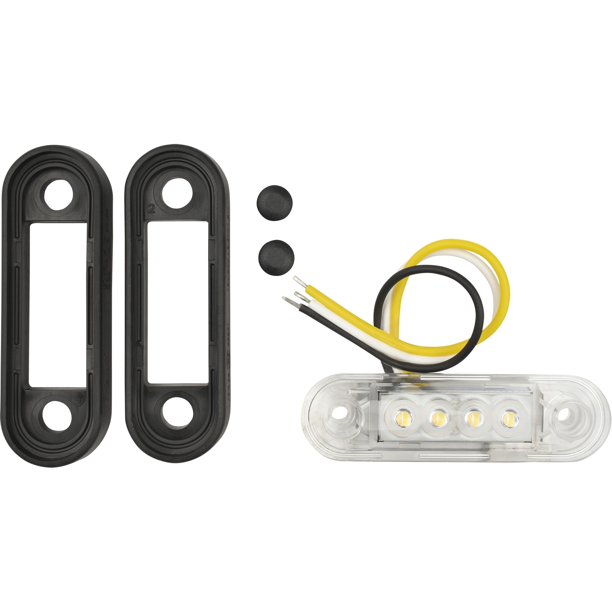 Begrenzungsleuchte LED, weiß und gelb, 12-36 V
