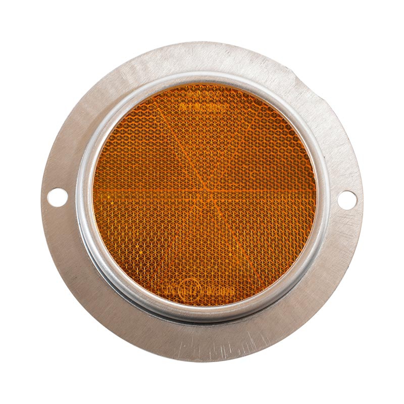 Rückstrahler Ø 84 mm, gelb, zum Schrauben