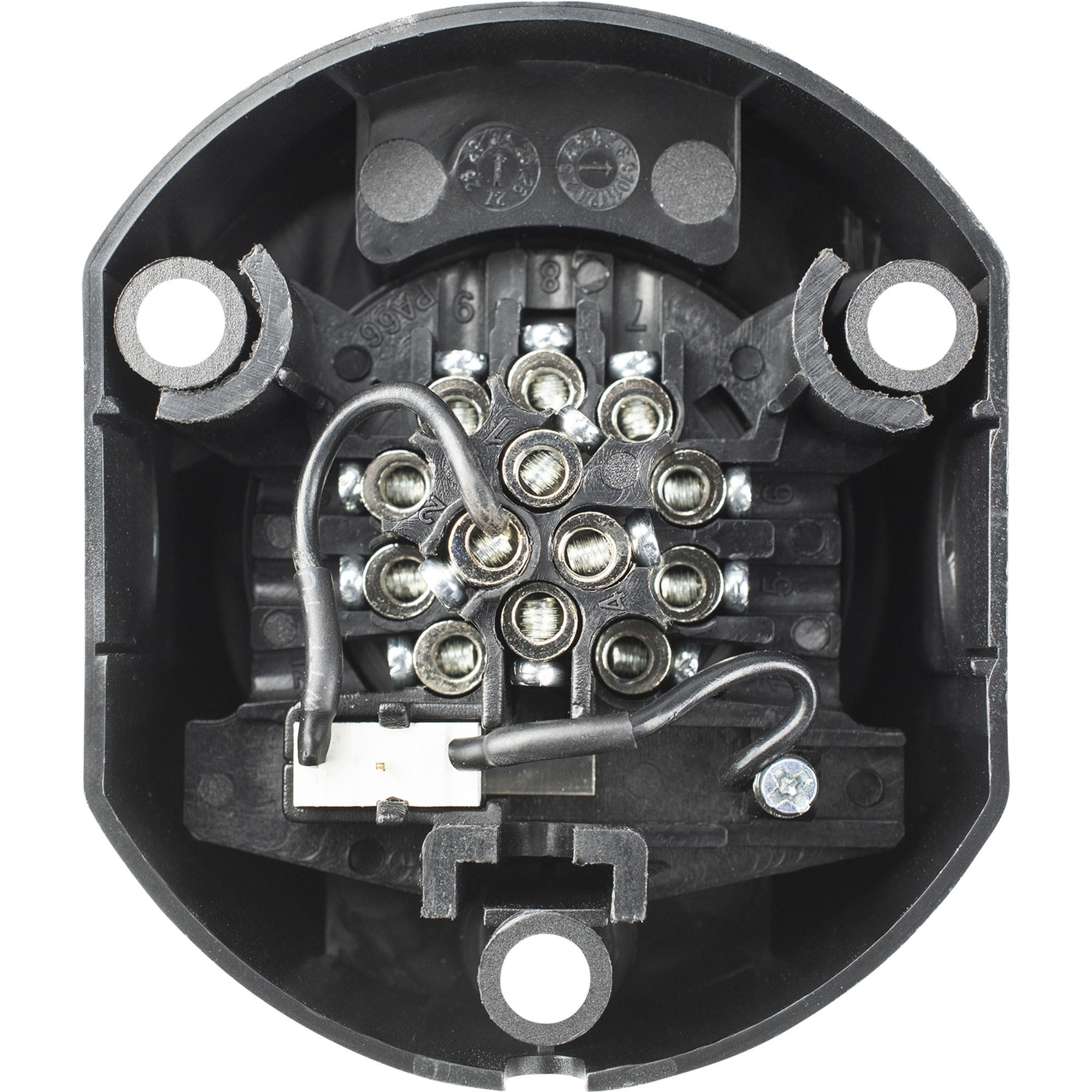 Steckdose 13-polig, 12V, Kunststoff, Gummidichtung