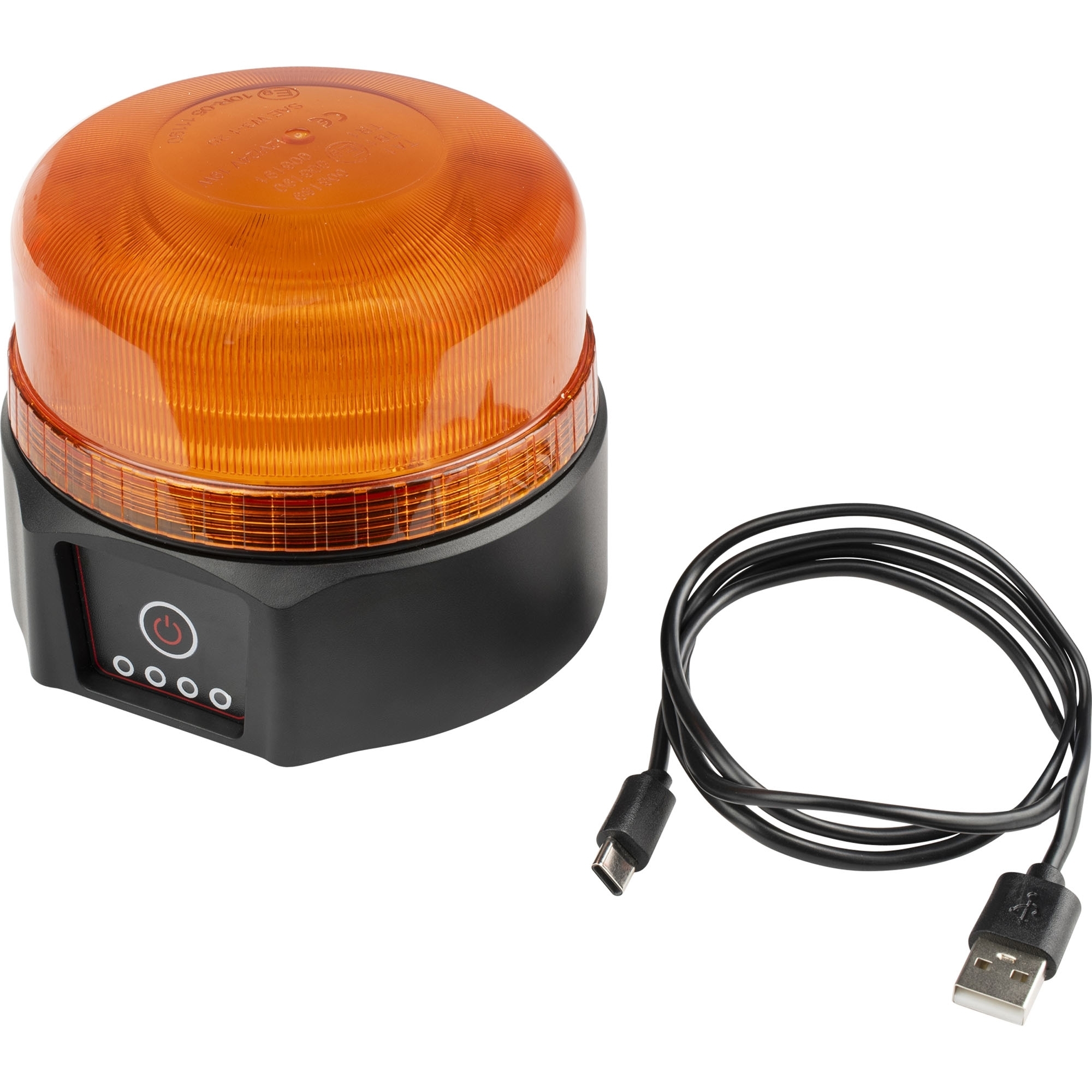 Rundumleuchte LED, gelb, flach, mit Magnetfuß, kabellos