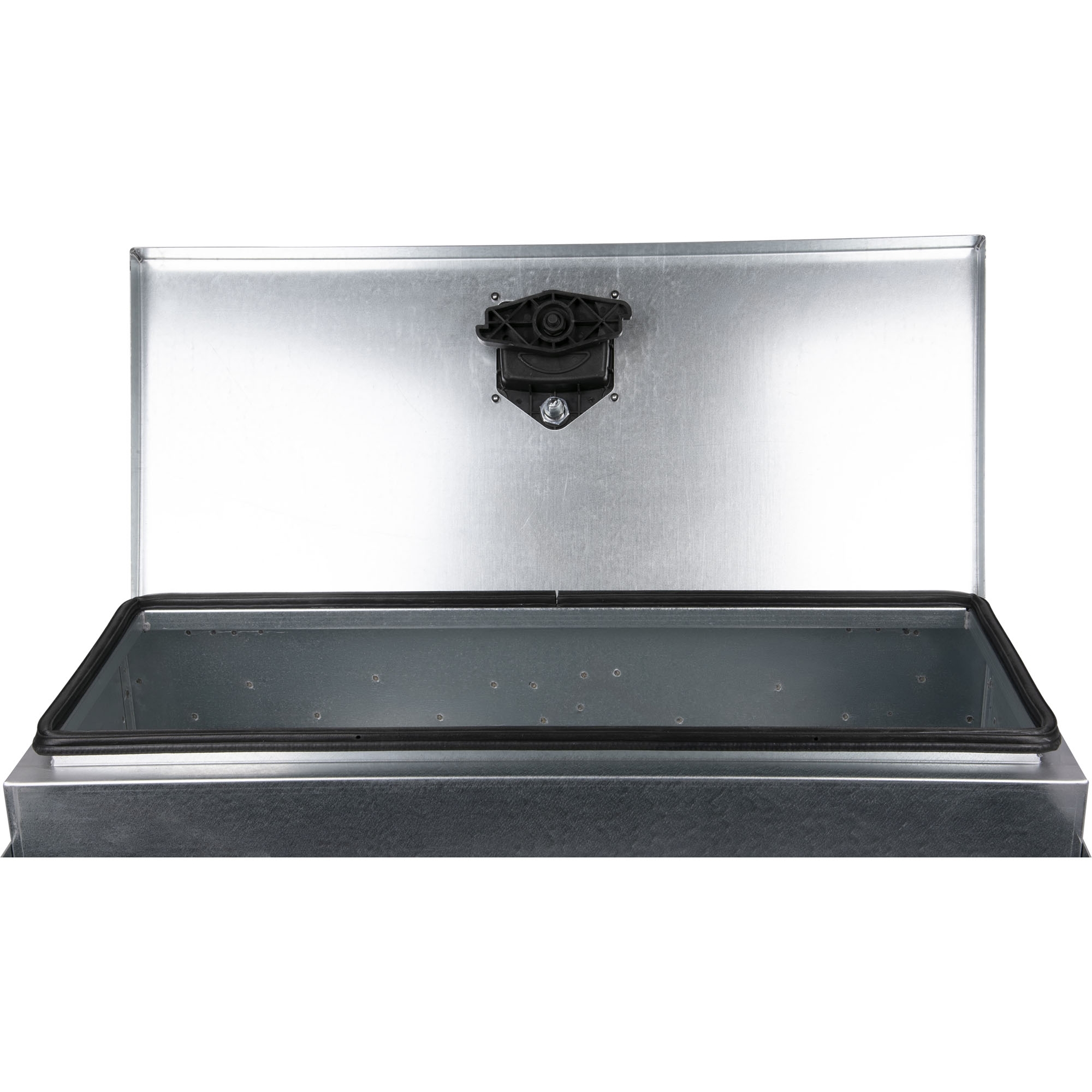 Staubox, verzinkt, mit Bügelhalter, B700 x T300 x H300 mm