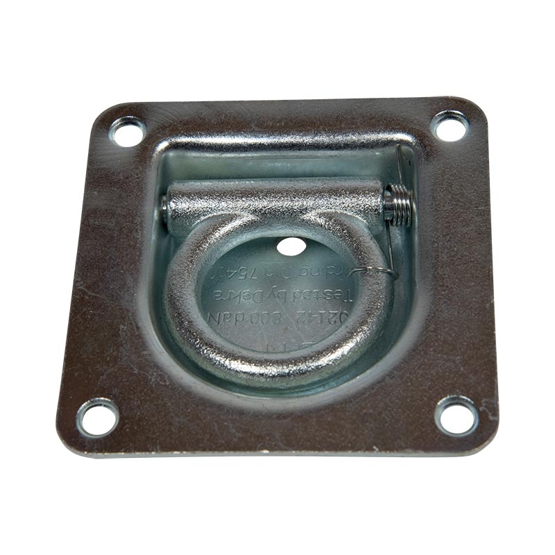 Zurrmulde mit Druckfeder, 105 x 105 mm, 800 daN