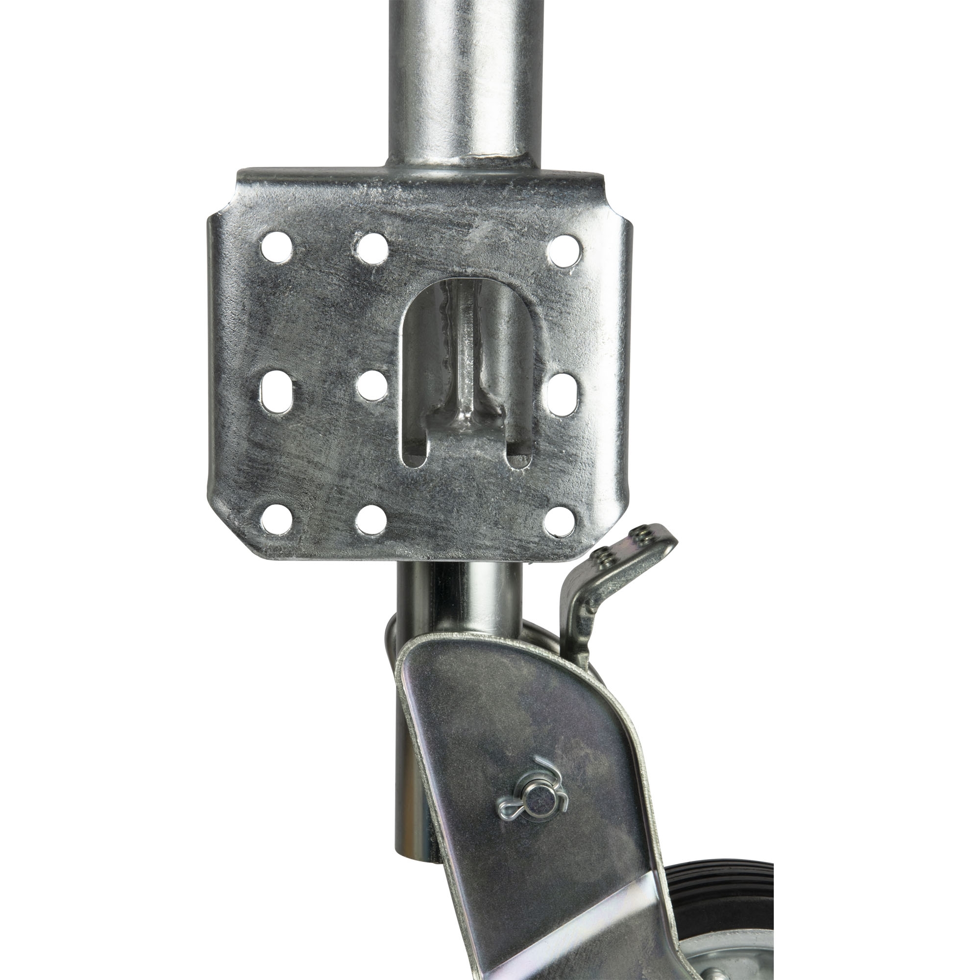 Halbautomatik-Stützrad AL-KO Ø 60mm, Stützl. 500kg m. Flansch