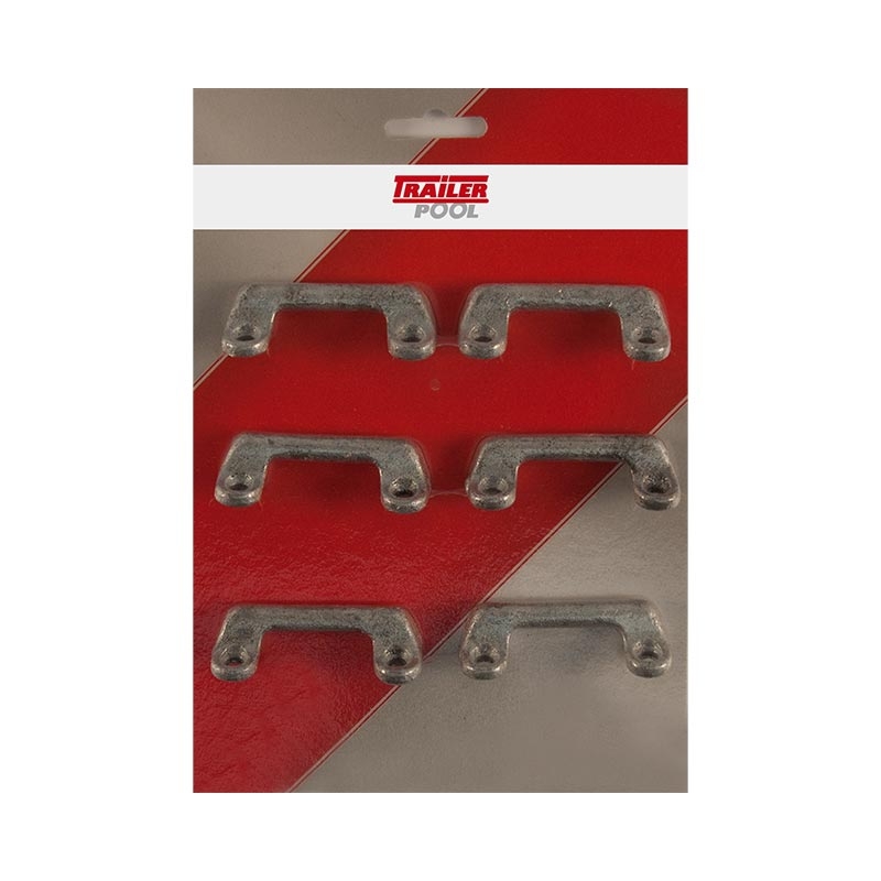 6er-Set Türhaltekrampe, verzinkt