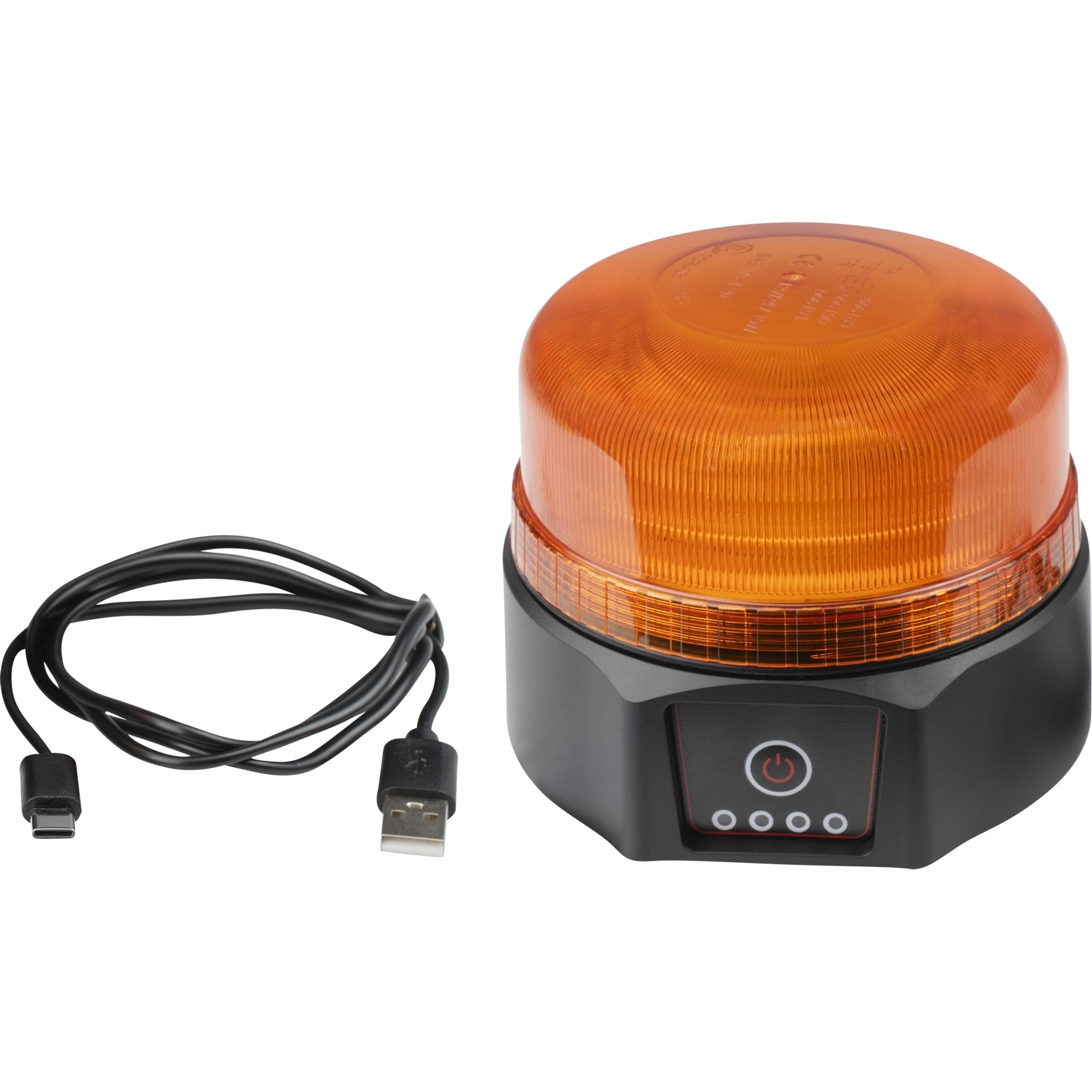 Rundumleuchte LED, gelb, flach, mit Magnetfuß, kabellos