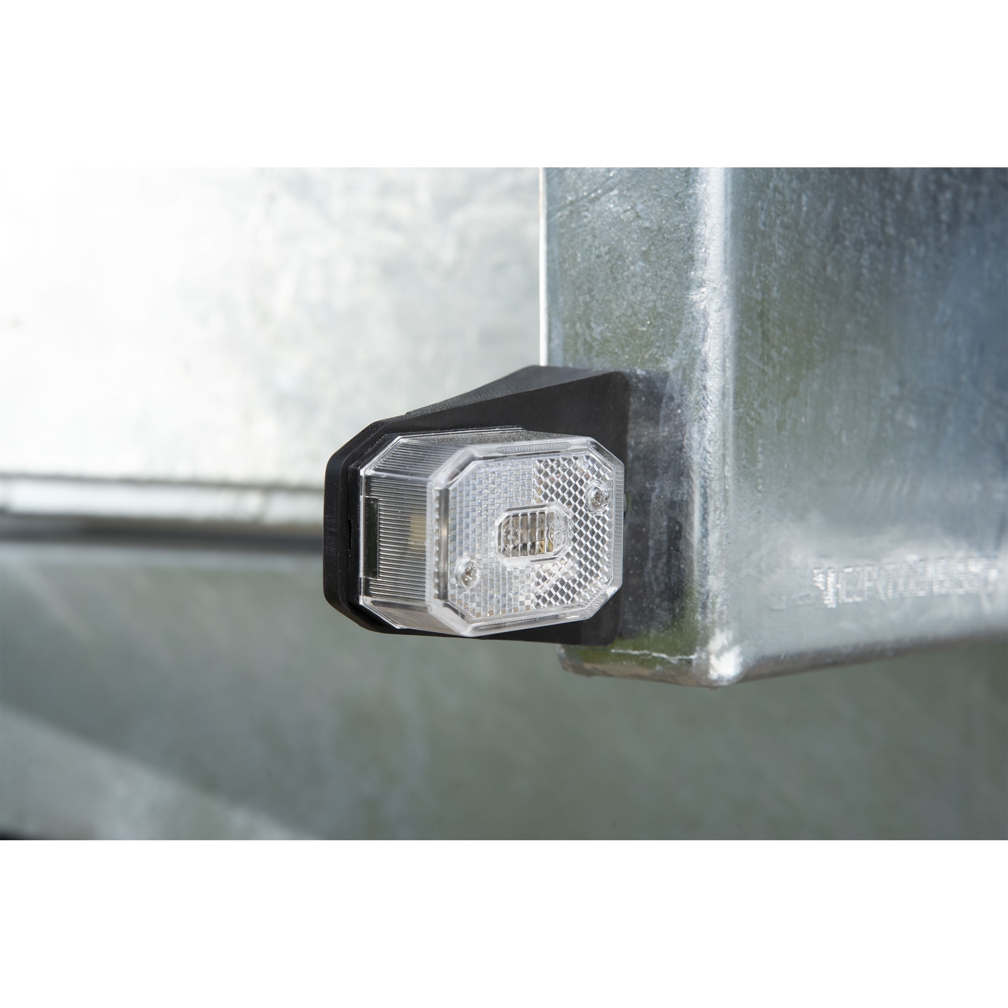 Begrenzungsleuchte Aspöck Flexipoint I, weiß, mit Halter, DC-Kabel