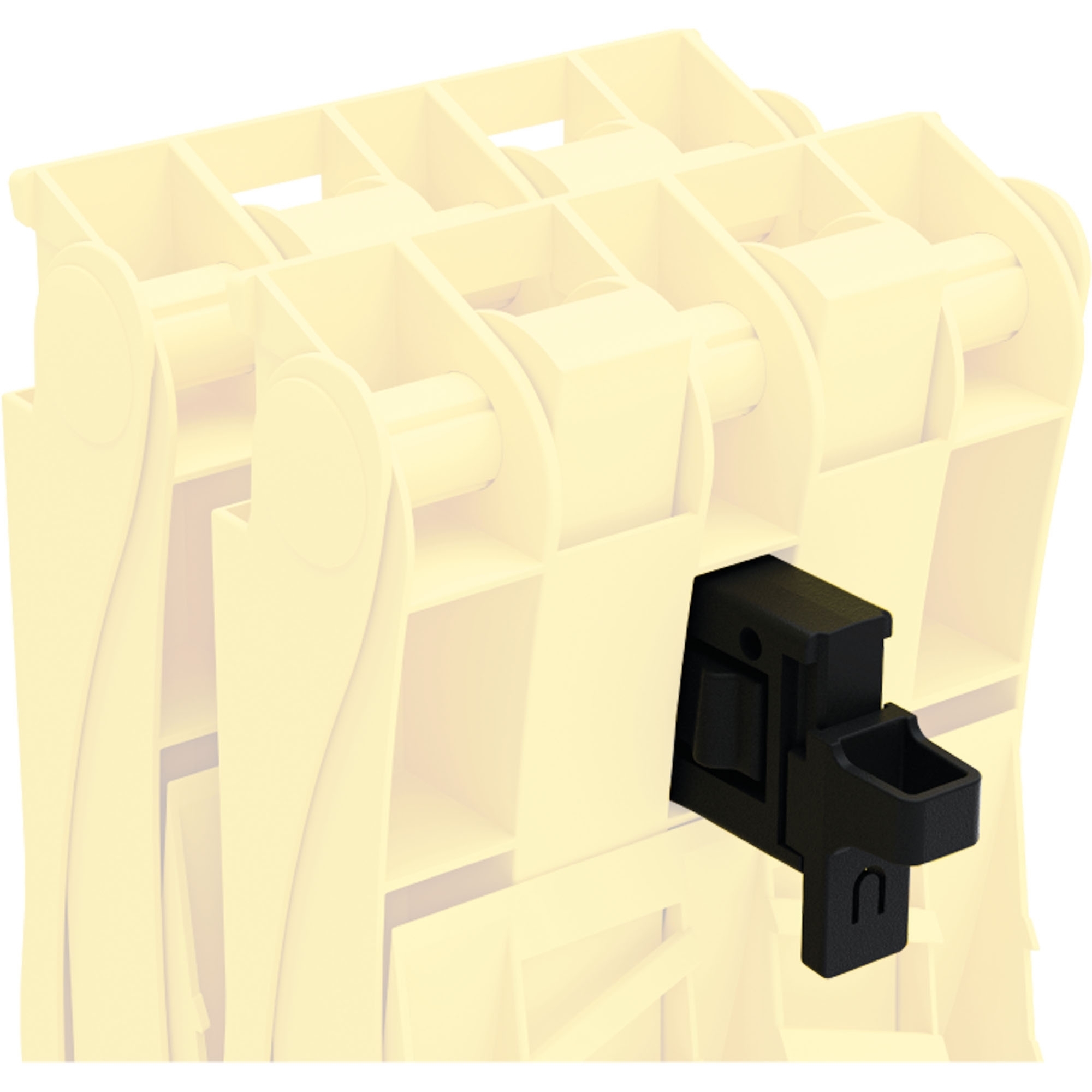 Doppelhalter für Unterlegkeil 010100122, Kunststoff, schwarz