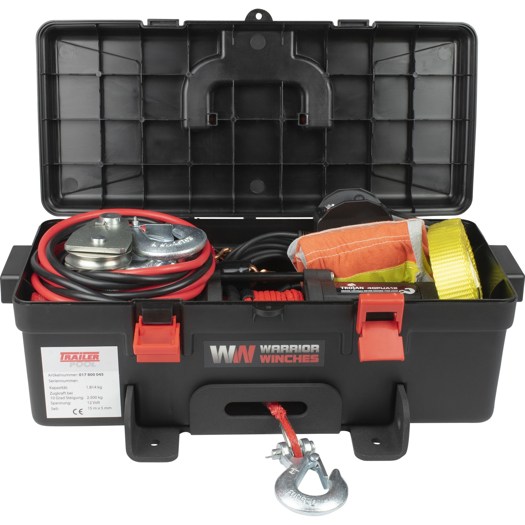 Tragbare Seilwinde, 12V, Zugkraft 1814 kg Tragbare Seilwinde, 12V, Zugkraft 1814 kg