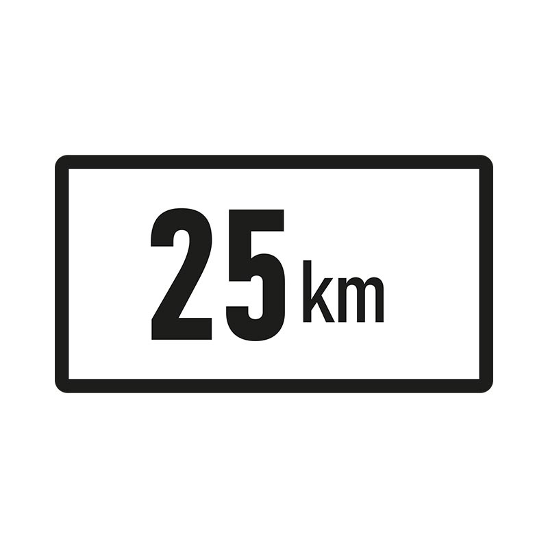 25 km/h-Tafel, 200 x 150 mm, Aluminium