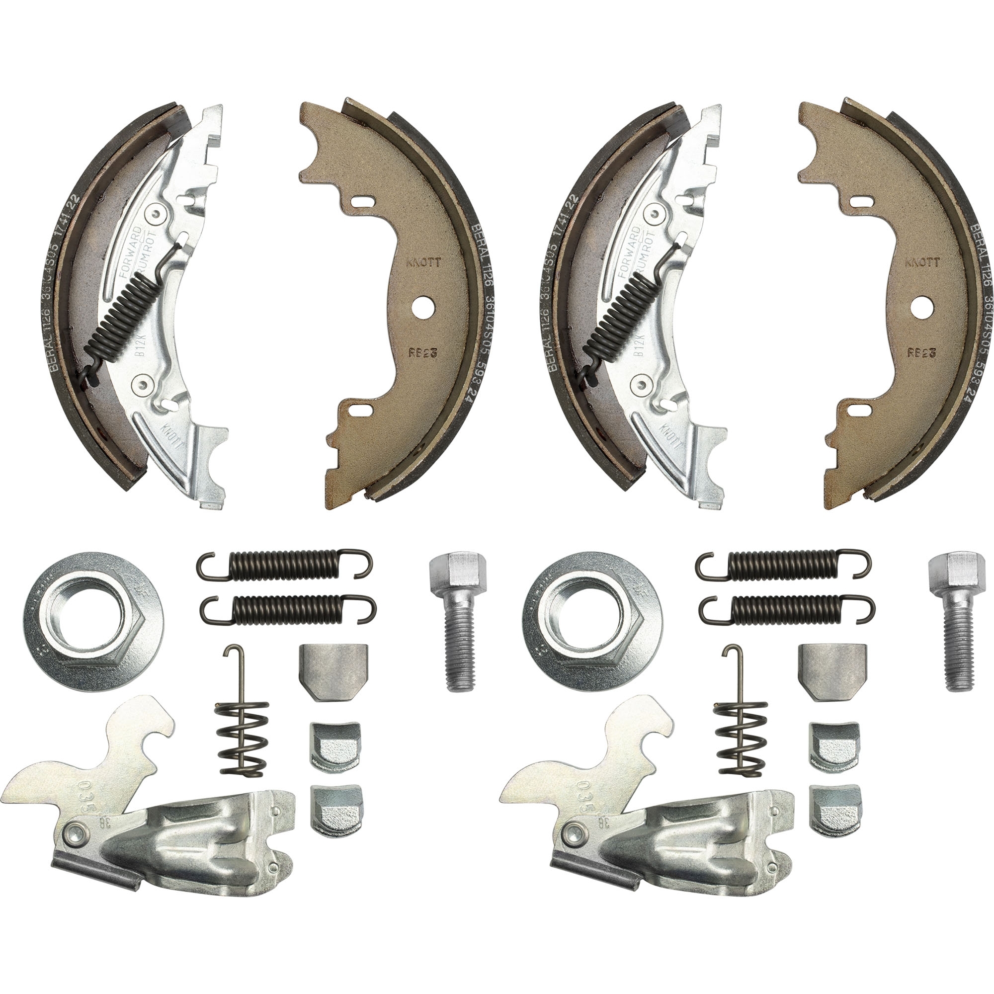 Bremsbacken-Komplettset Knott, 160 x 35