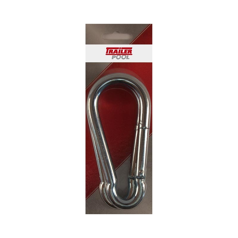2 x Karabinerhaken 140x12 mm, Tragfähigkeit 510 kg