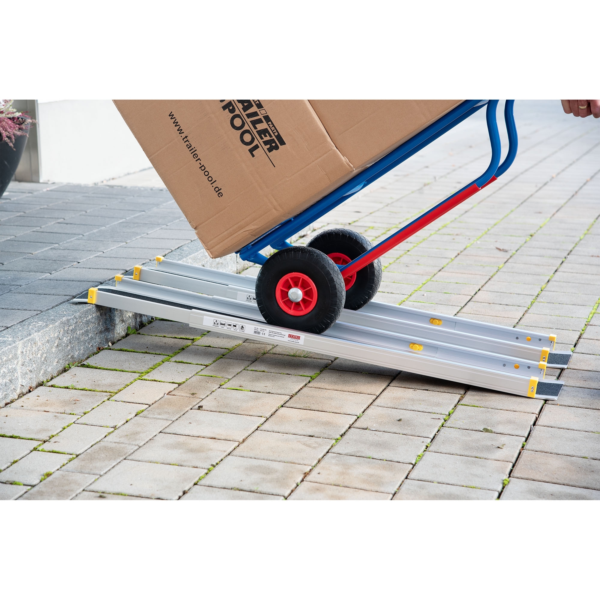 1 Paar Verladeschienen, ausziehbar, Alu, Länge 1065 - 1800 mm, 270 kg