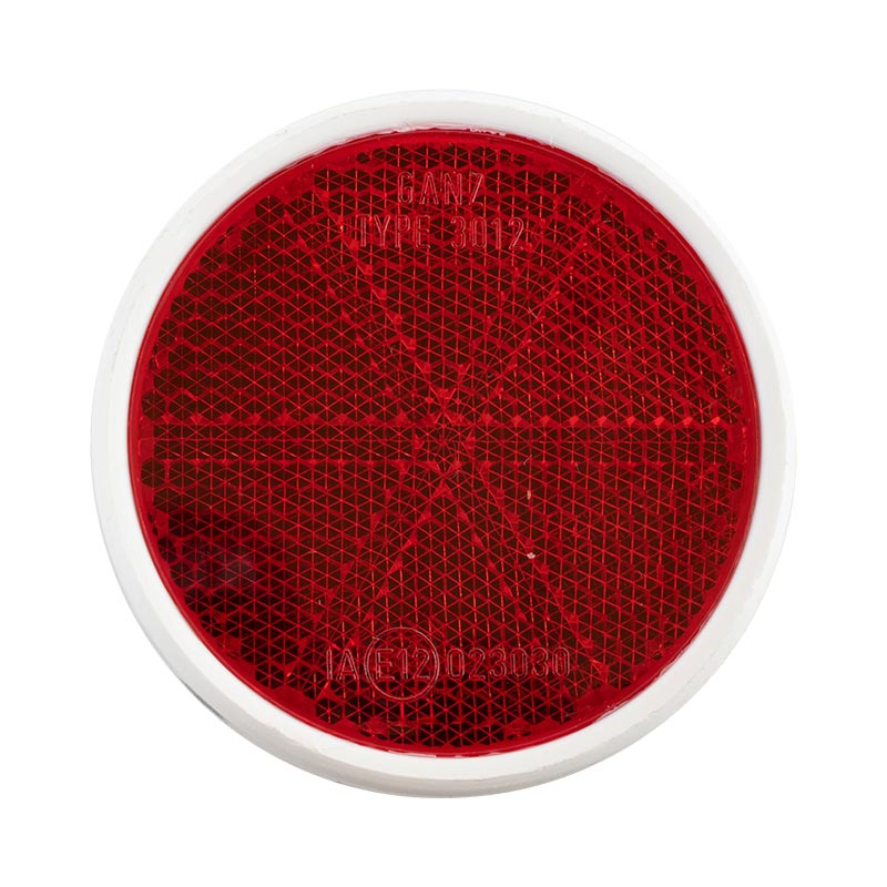 Rückstrahler Ø 55 mm, rot, zum Schrauben