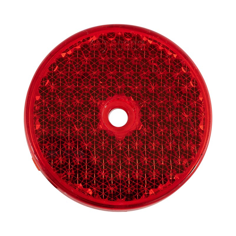 Rückstrahler Ø 55 mm, rot, zum Schrauben