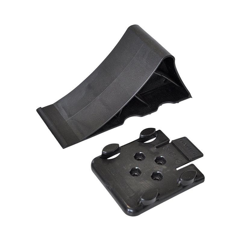 Unterlegkeil+Halter, L 225 mm, R bis 251 mm, Kunststoff, schwarz