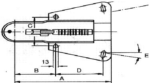 Kugelkupplung 750 kg, V-Deichsel