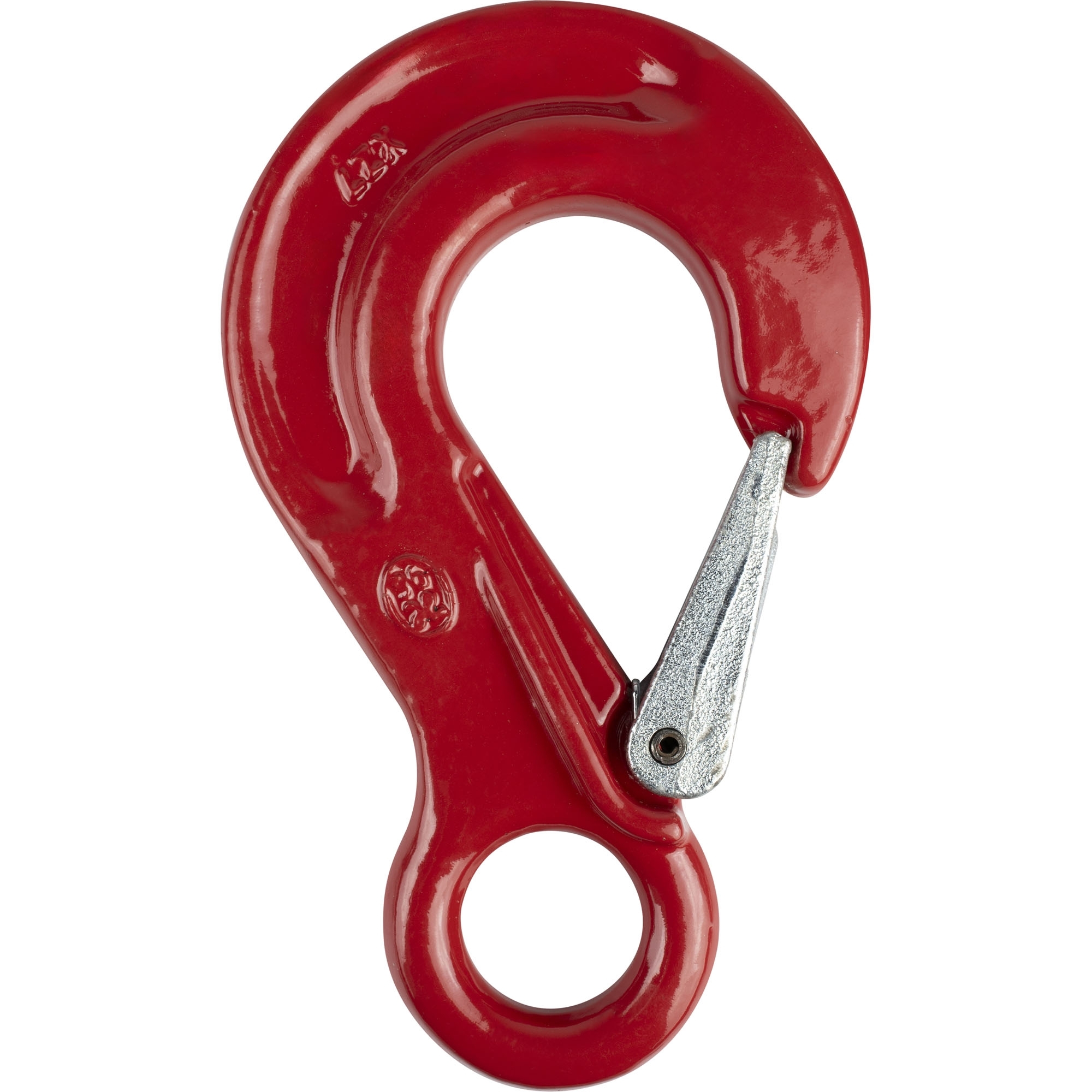 Abschlepphaken mit Sicherung, 2000 kg, Augen-Ø 25 mm, rot