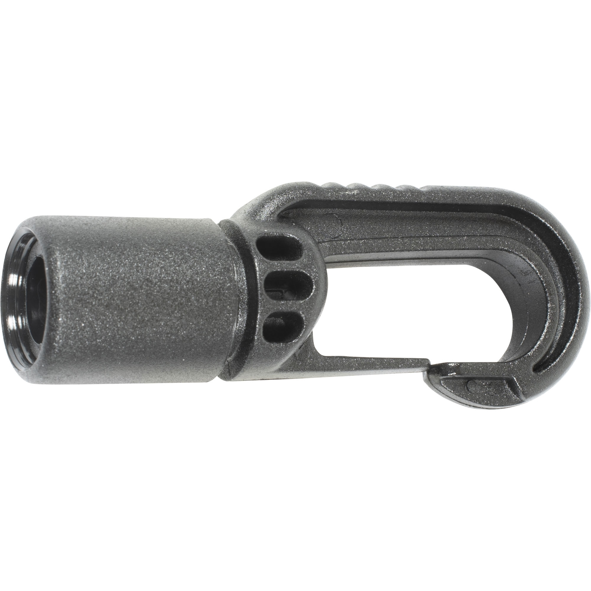 Kunststoff-Karabinerhaken, schwarz, lose, für 8 mm