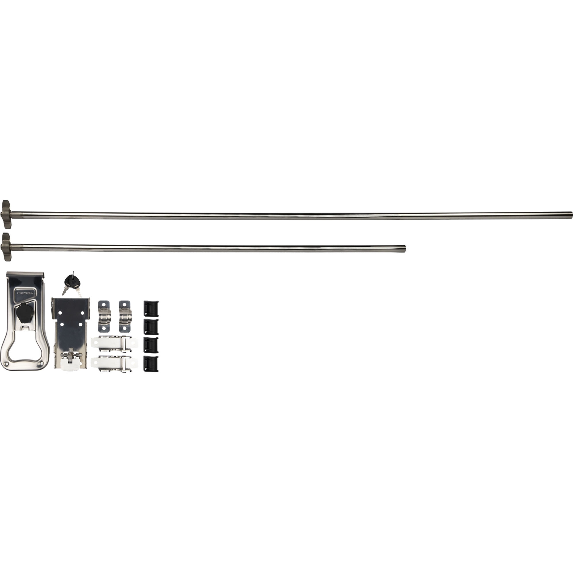 Set-Drehstangenverschluss, inkl. Rohr, Edelstahl