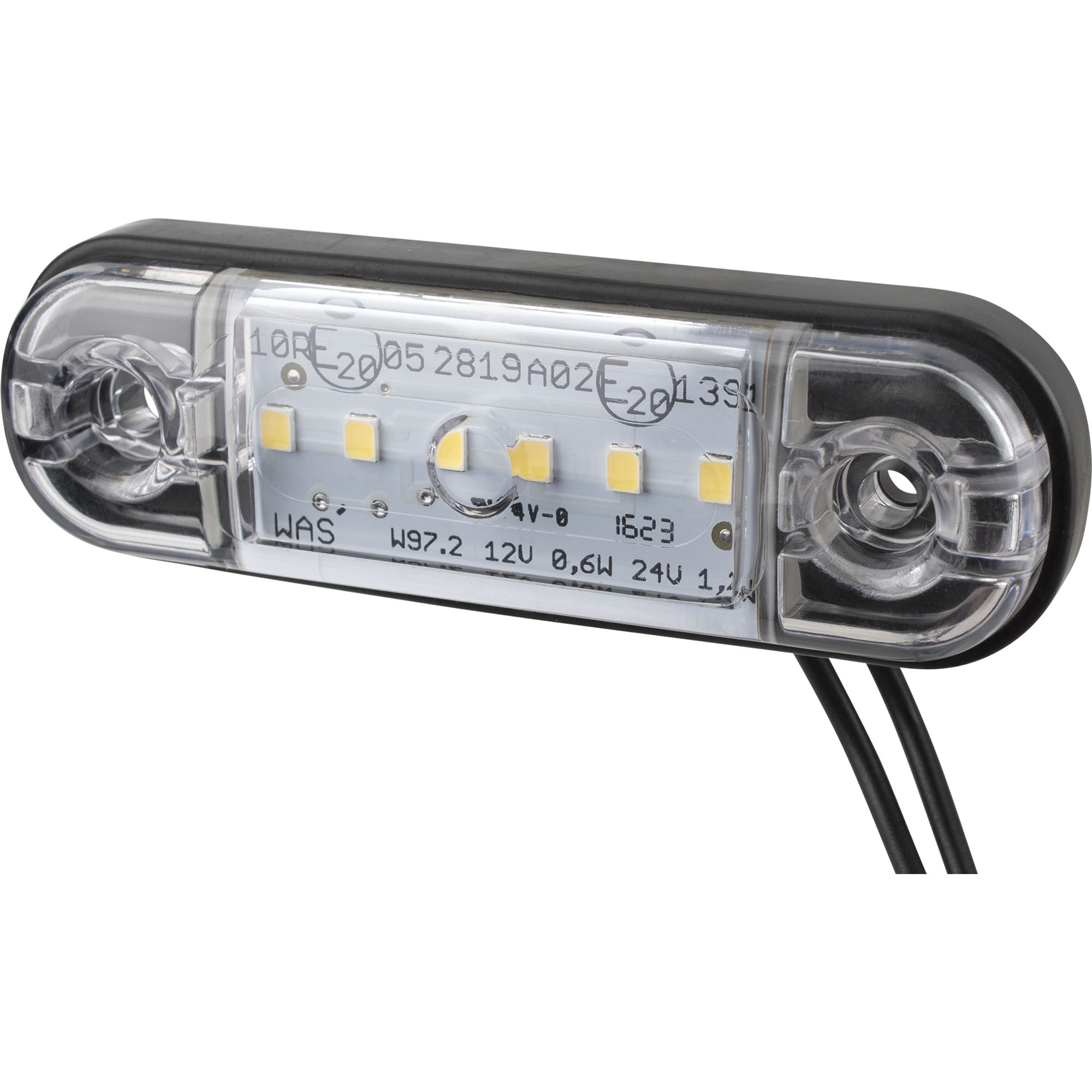 Begrenzungsleuchte LED, weiß, 12-24 Volt