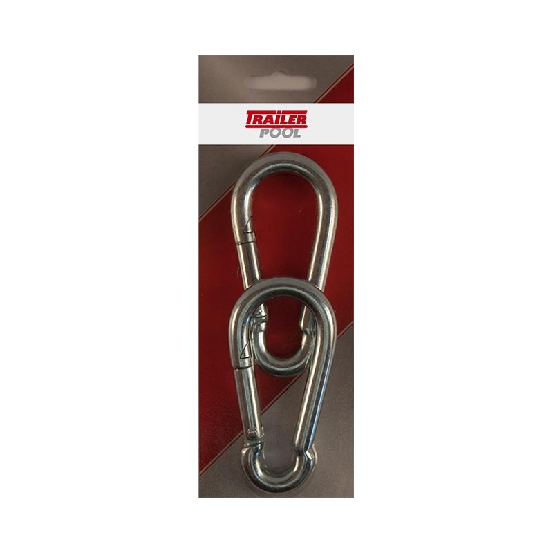 2 x Karabinerhaken 100x10 mm, Tragfähigkeit 350 kg