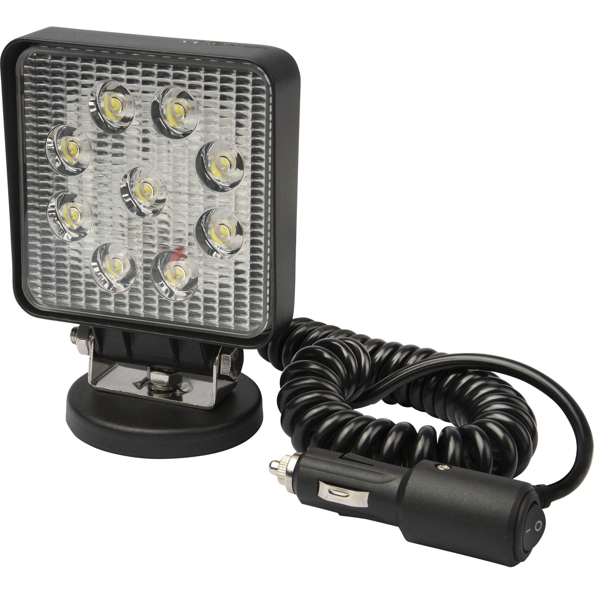 Arbeitsscheinwerfer LED, 2160 lm, 10 bis 30 V, 27W, Flut, Magnethalter