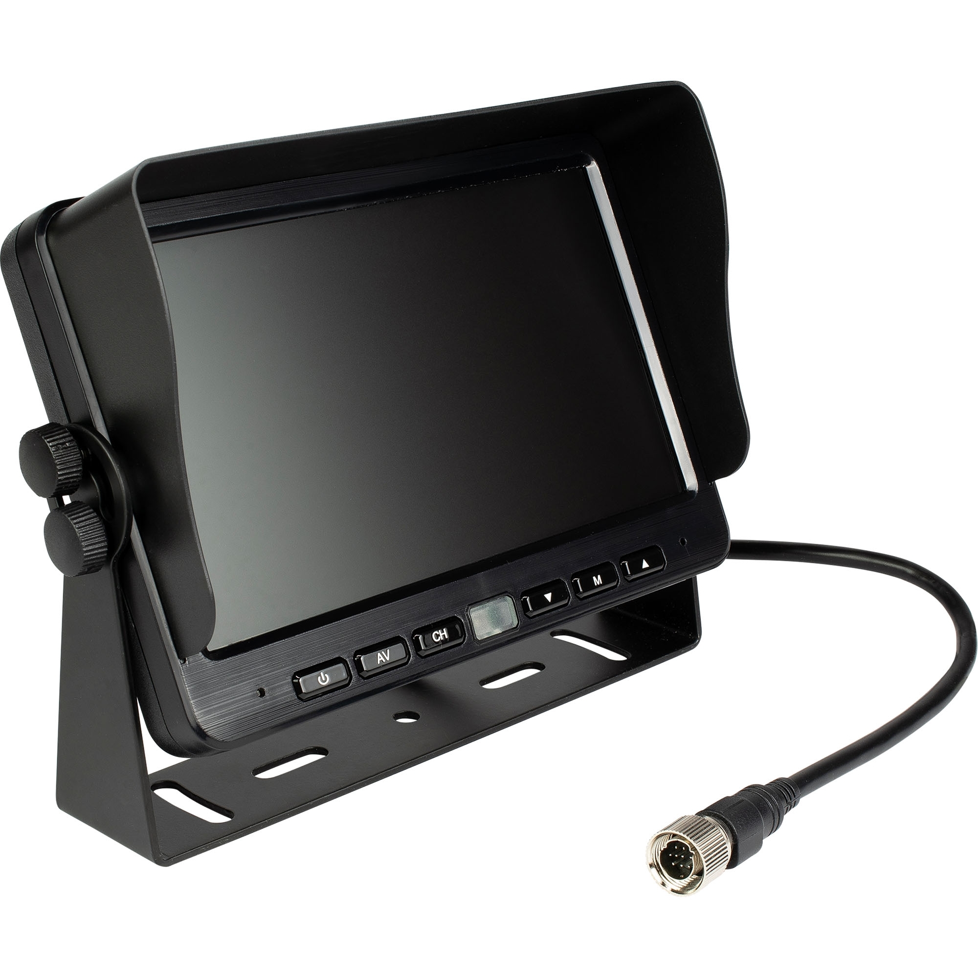 7 Zoll, Rückfahrkamera-Set, zwei Kamera-Eingänge mit Audio