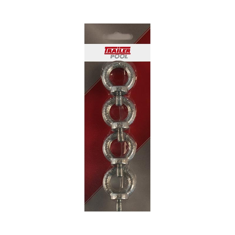 4 x Ringschraube, M8 x 13 mm, Tragfähigkeit 140 kg
