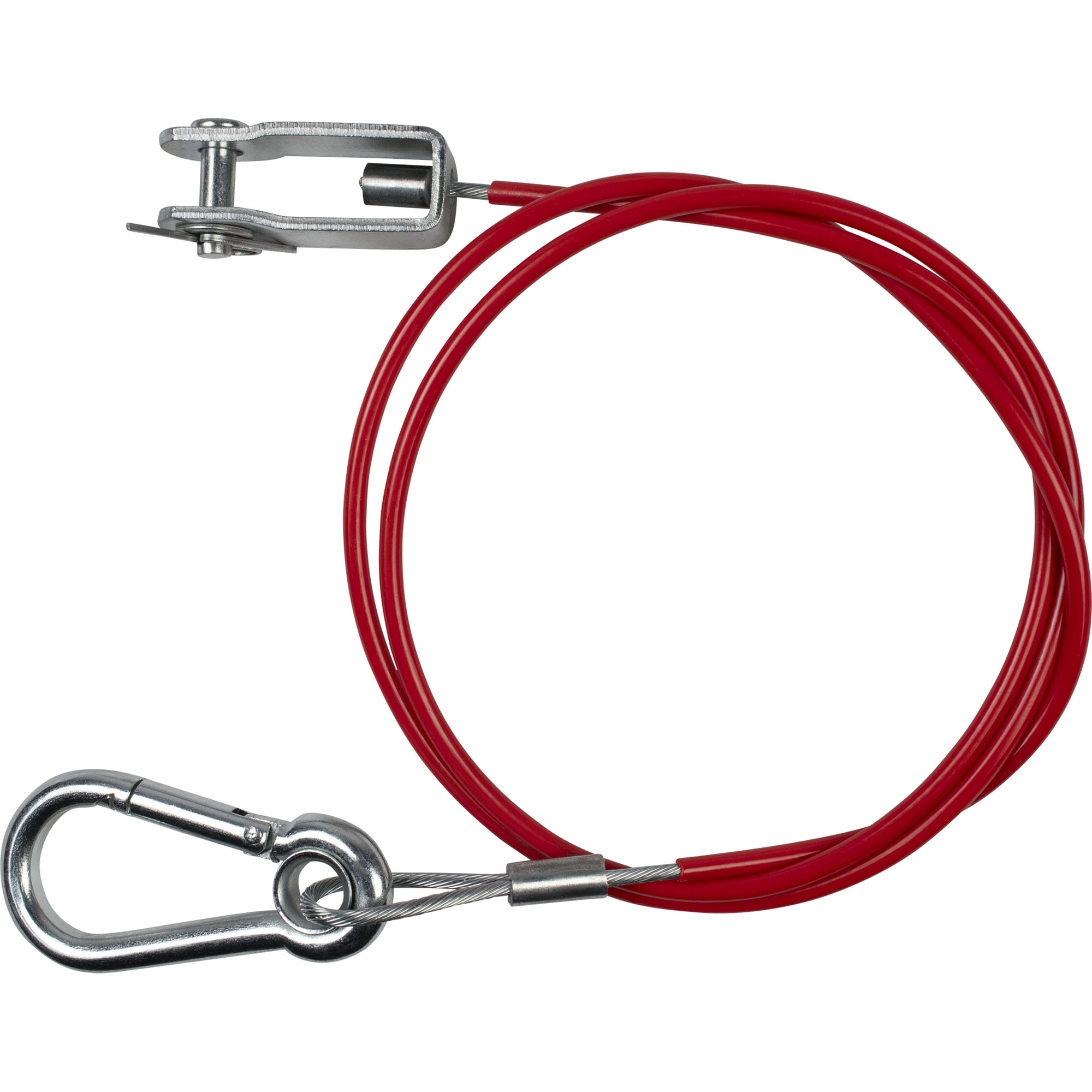 Abreißseil mit Gabel und Bolzen, L 1050 mm, rot