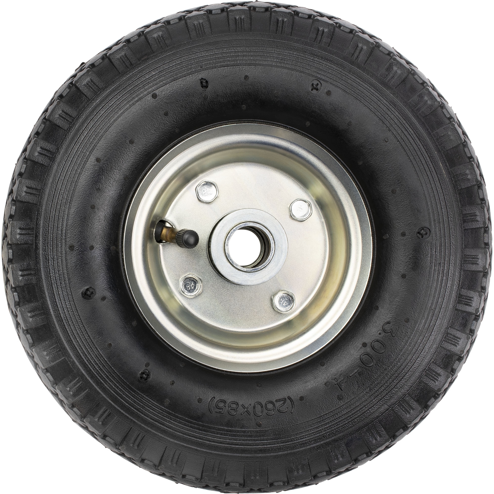 Luftbereiftes Rad f. Stützrad, 260x85 mm, Metallf.