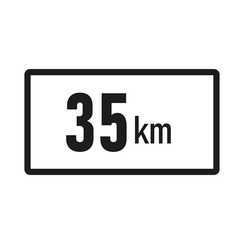 35 km/h-Aufkleber, 200 x 150 mm