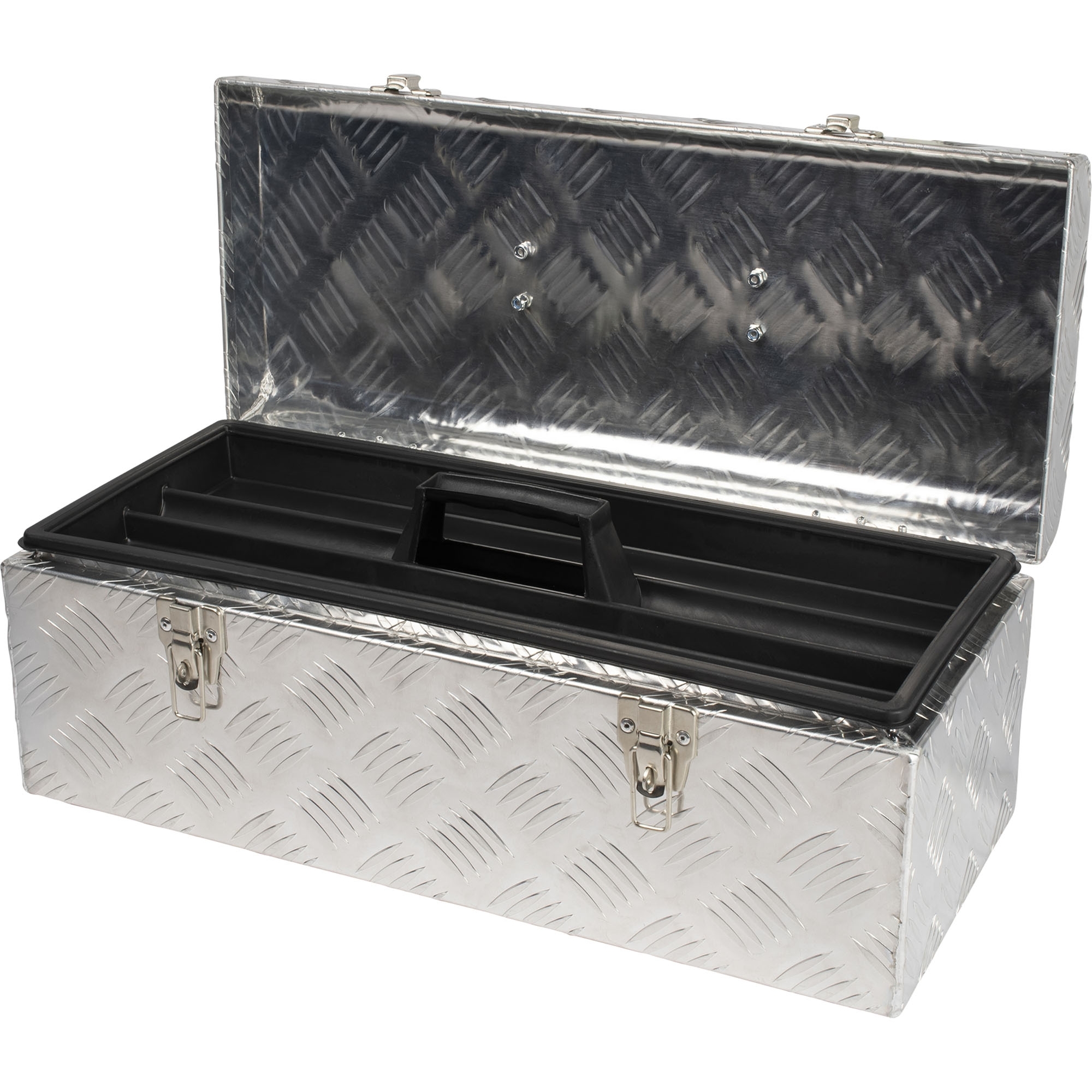 Zurrgurt-Set in Aluminium-Staubox