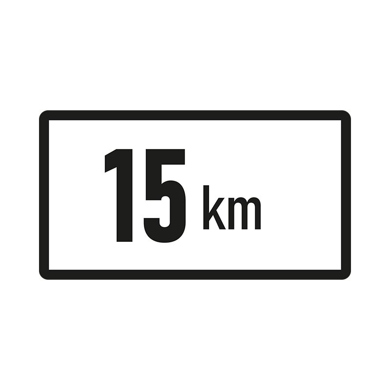 15 km/h-Tafel, 200 x 150 mm, Aluminium