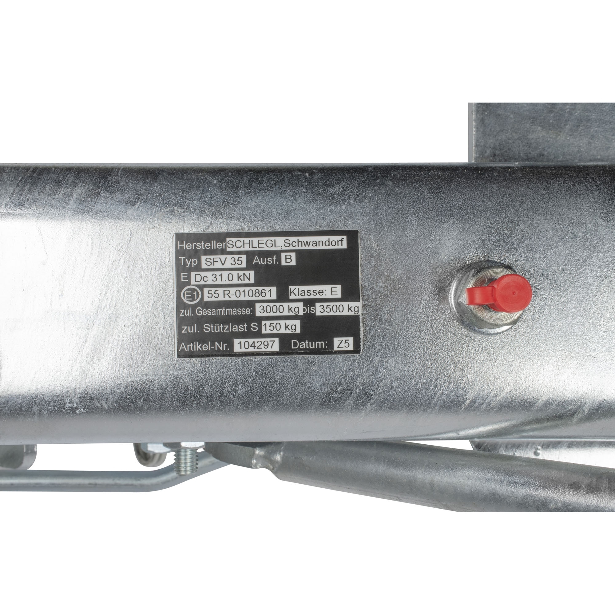 Auflaufkopf Schlegl SFV 35 mit Stützradhalter