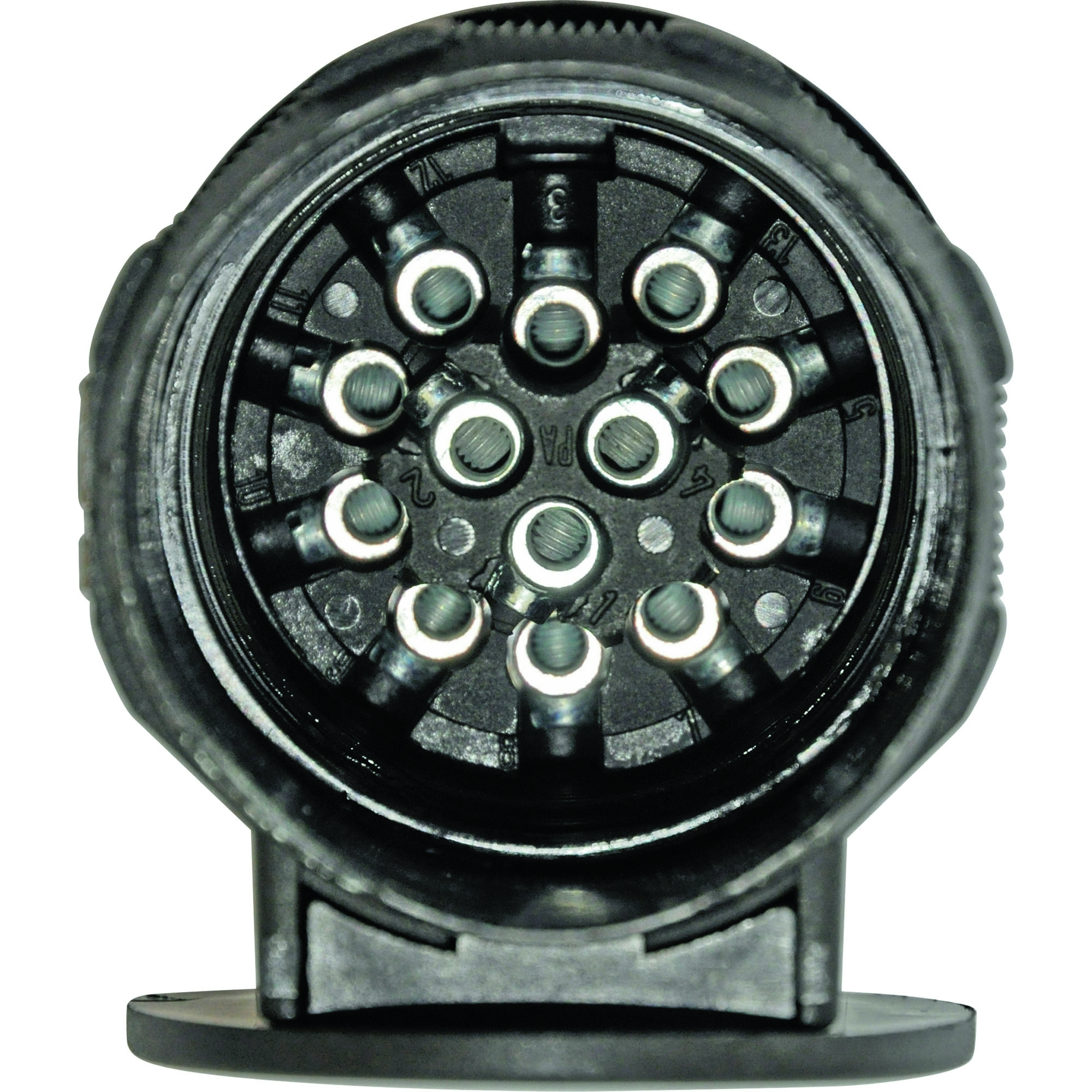 Stecker 13-polig, 12V, Kunststoff, drehbar