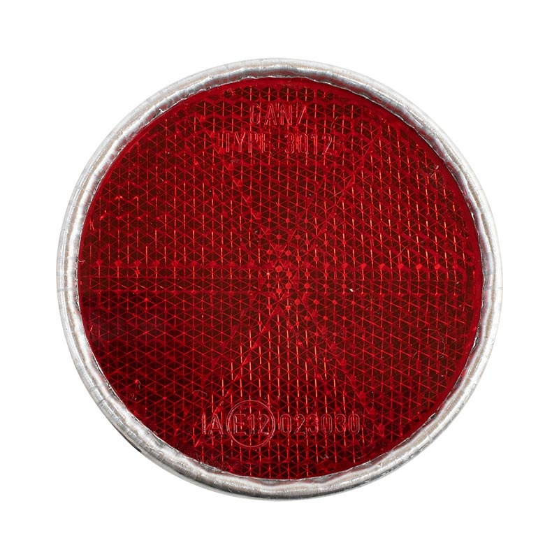Rückstrahler Ø 55 mm, rot, mit Schraube & Mutter