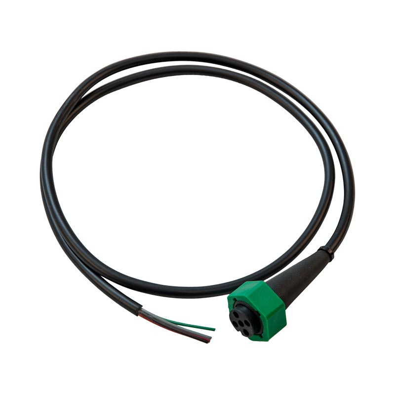 Bajonettverbinder 5-pol, grün, mit 1000 mm Kabel