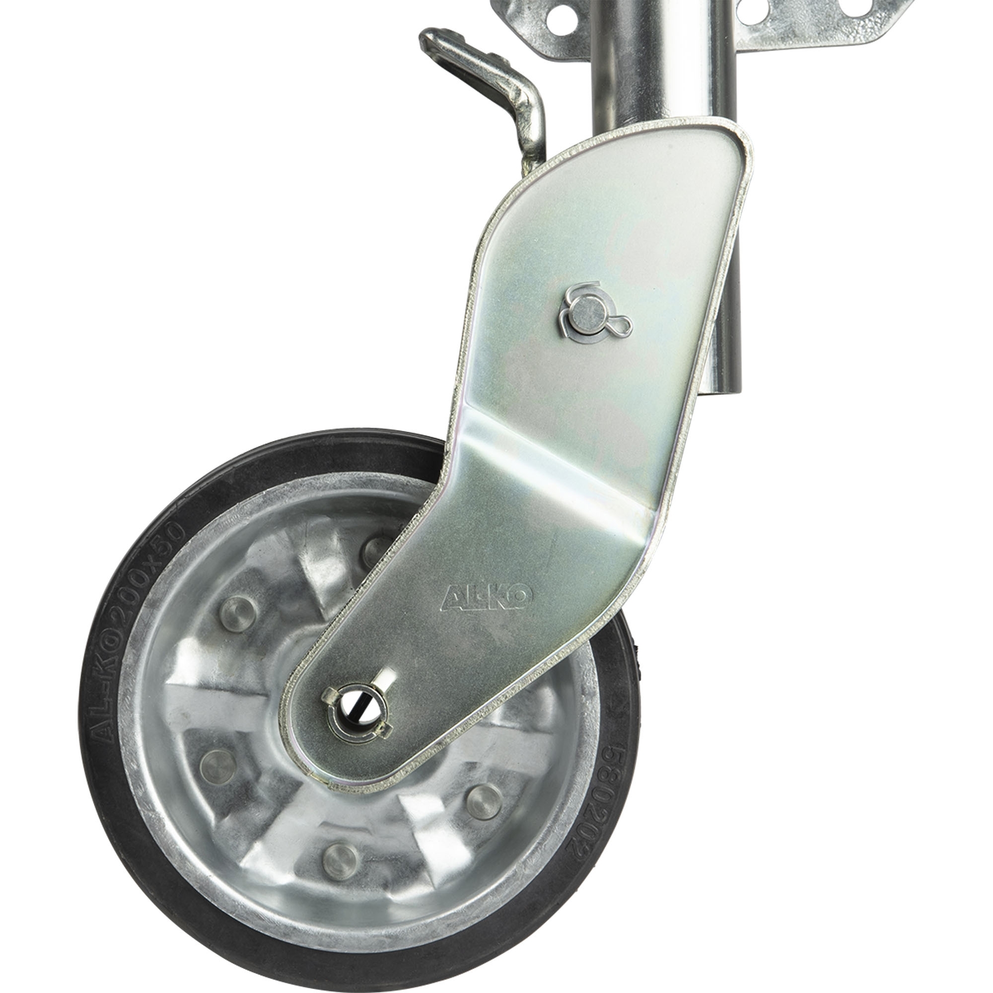 Halbautomatik-Stützrad AL-KO Ø 60mm, Stützl. 500kg m. Flansch