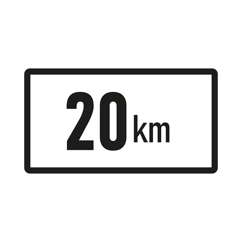 20 km/h-Tafel, 200 x 150 mm, Aluminium