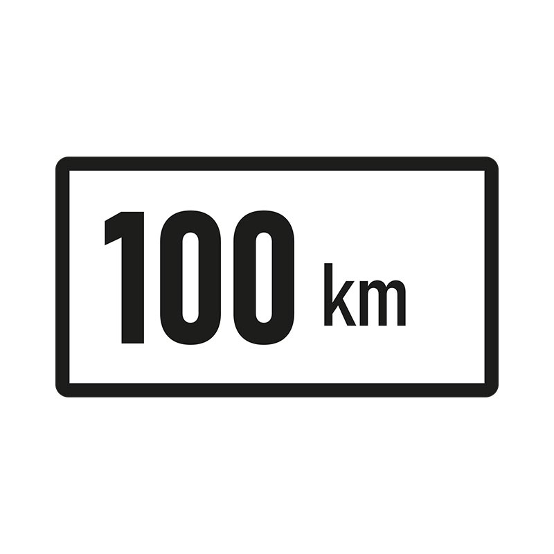 100 km/h-Tafel, 200 x 150 mm, Aluminium