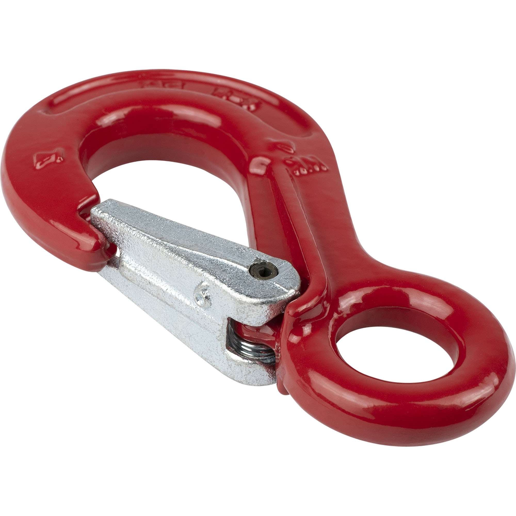 Abschlepphaken mit Sicherung, 1120 kg, Augen-Ø 20 mm, rot