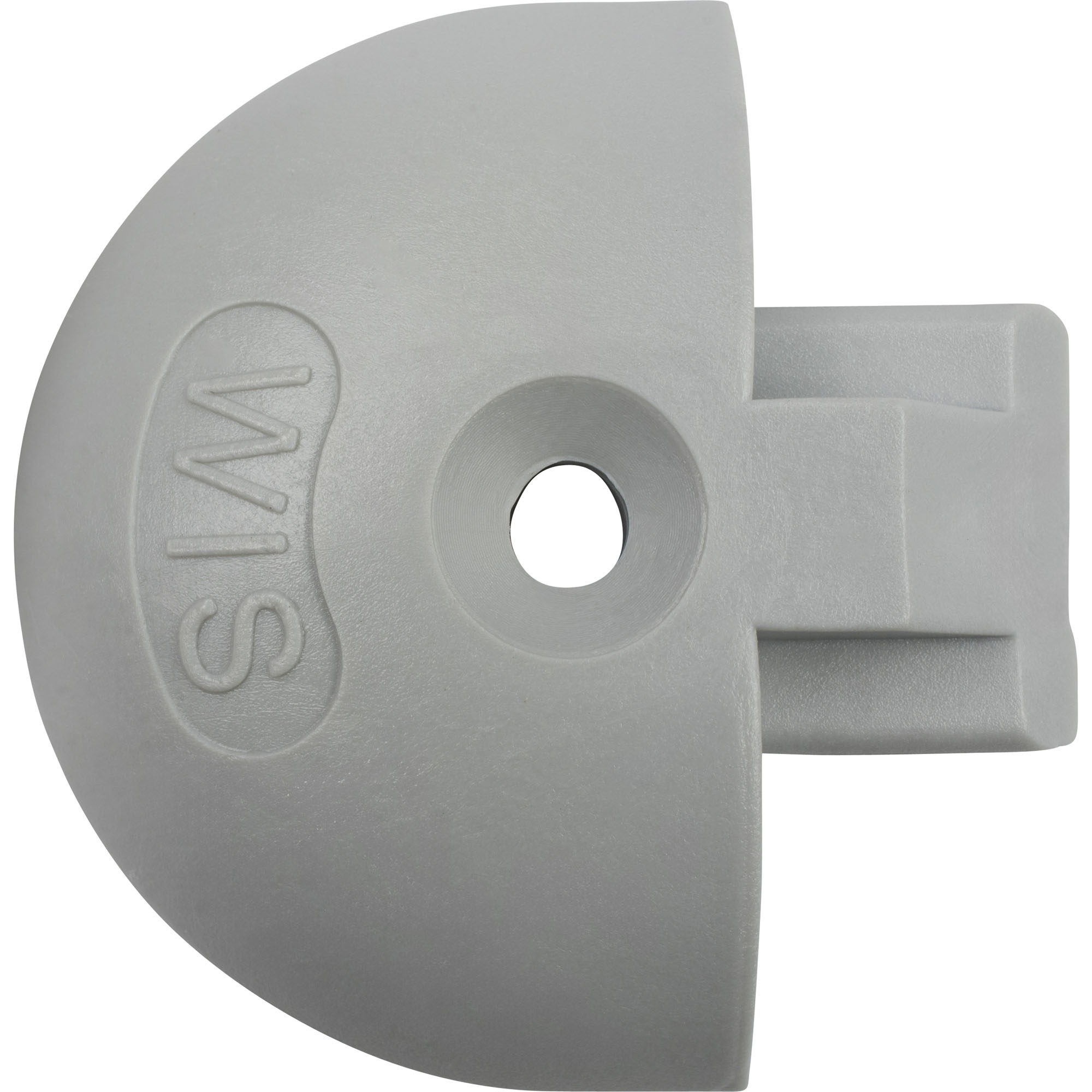 Endkappe/Airlineschiene, rund, Kunststoff, grau