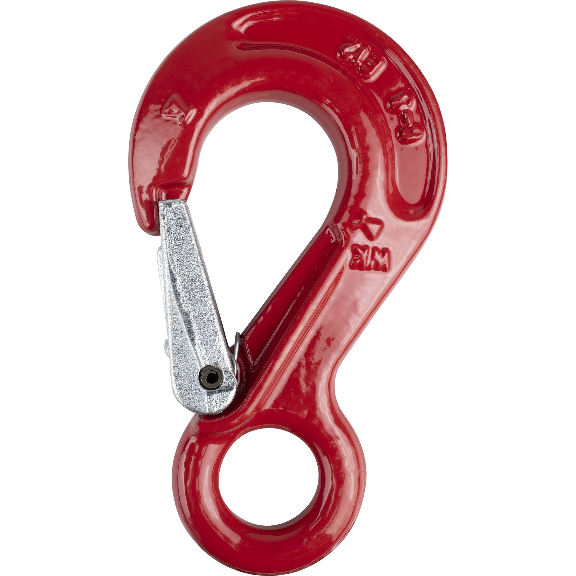 Abschlepphaken mit Sicherung, 1120 kg, Augen-Ø 20 mm, rot