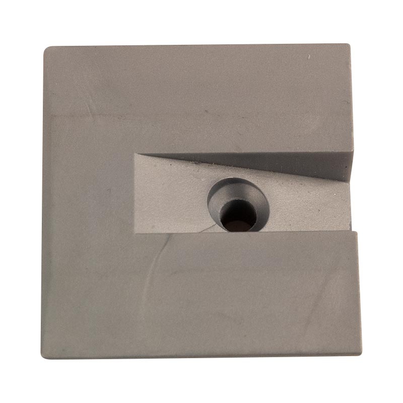 Endkappe/Airlineschiene, eckig, Kunststoff, grau