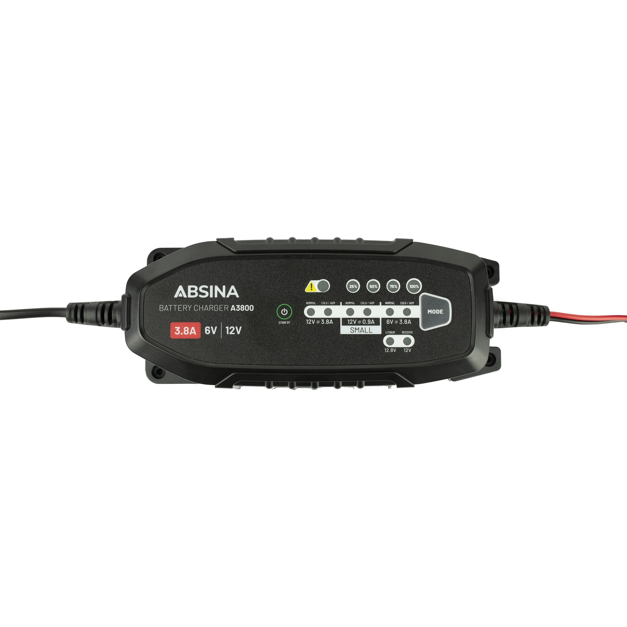 Batterieladegerät A3800, 6/12 Volt, 3.8 A, mit 3-pol Stecker+Steckdose